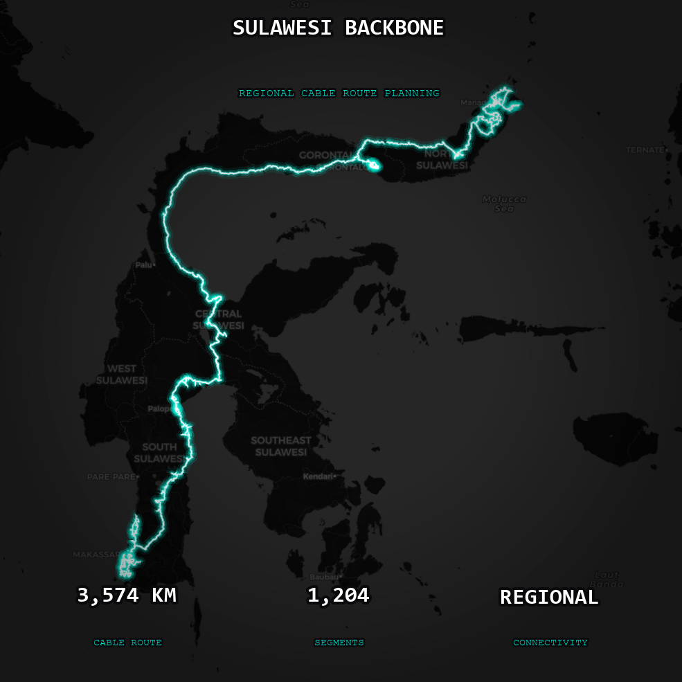 Regional backbone route planning map capture